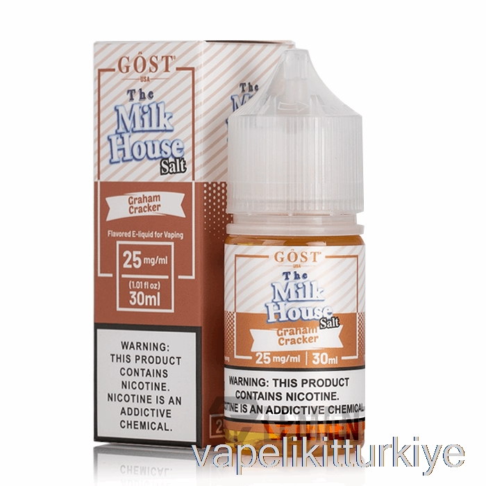 Vape Elektronik Sigara Graham Kraker Tuzları - Süt Evi - Gost Buharı - 30ml 50mg